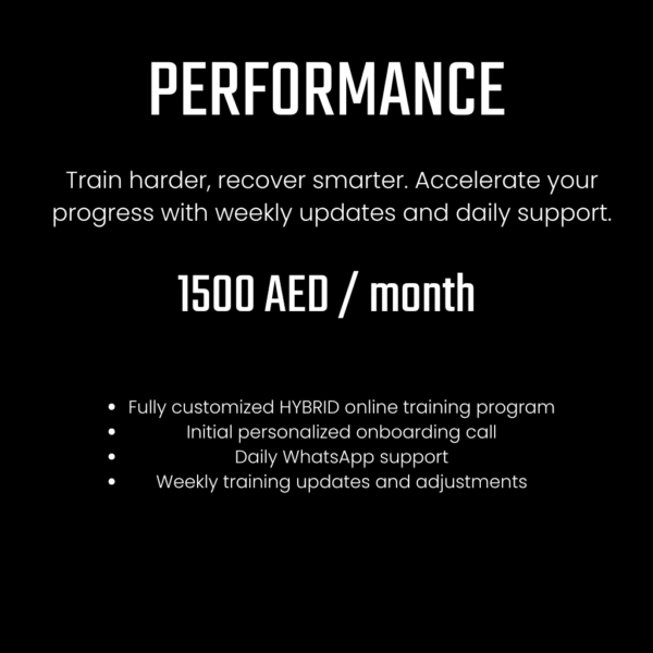 PERFORMANCE PACKAGE 1 MONTH