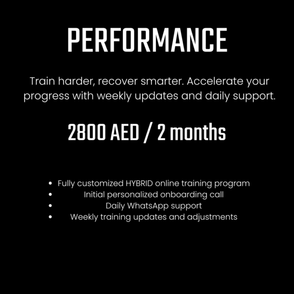 PERFORMANCE PACKAGE 2 MONTHS