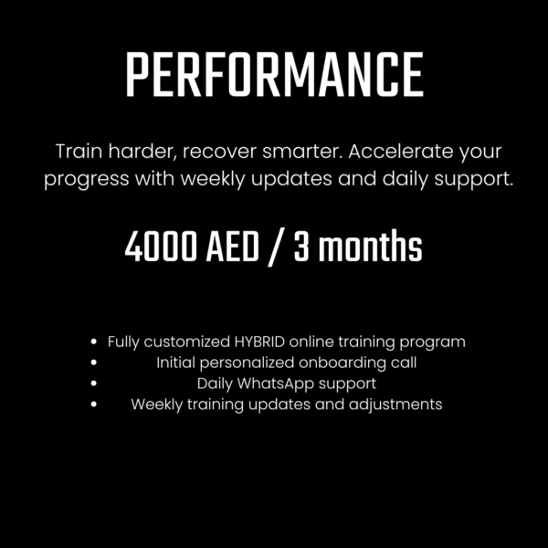 PERFORMANCE PACKAGE 3 MONTHS